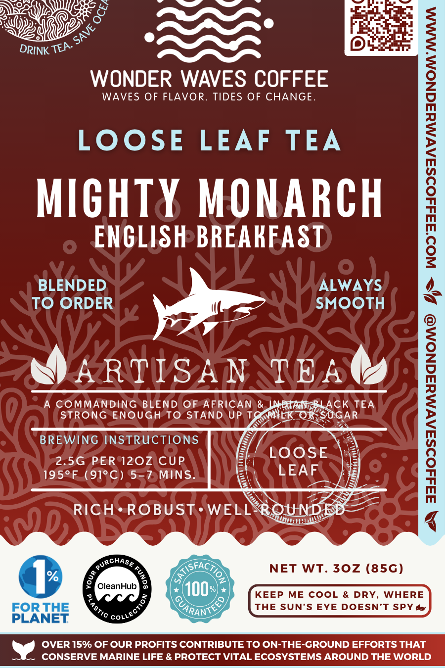 Mighty Monarch: English Breakfast 〰 Artisan Loose Leaf Tea - Wonder Waves Coffee