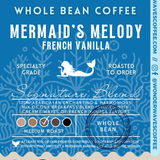 Mermaid&#39;s Melody: French Vanilla Flavored 〰 Signature Blend Specialty Coffee (Medium Roast)