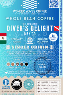 Diver&#39;s Delight: Mexico 〰 Organic Single-Origin Specialty Coffee (Medium Roast) [Cold Brew Edition]