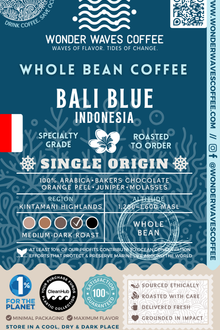 Bali Blue: Indonesia 〰 Organic Single-Origin Specialty Coffee (Medium-Dark Roast)