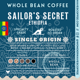 Sailor&#39;s Secret: Ethiopia 〰 Organic Single-Origin Specialty Coffee (Light-Medium Roast)