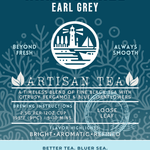 Harbor Haze Earl Grey loose leaf black tea by Wonder Waves Coffee featuring bright bergamot citrus and aromatic black tea notes