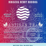 Horizon Hues Hibiscus Berry Rooibos loose leaf herbal tea by Wonder Waves Coffee featuring sweet-tart hibiscus and bright berry notes
