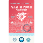 Paradise Plunge Peach loose leaf black tea by Wonder Waves Coffee featuring smooth peach notes with a gentle fruity finish
