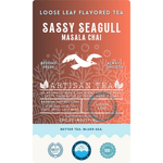 Sassy Seagull Masala Chai loose leaf black tea by Wonder Waves Coffee featuring bold spiced, malty and warming chai flavors