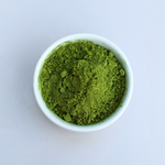 Seafoam Serenity Ceremonial Matcha first harvest green tea powder close-up by Wonder Waves Coffee featuring creamy, umami-rich stone-milled matcha